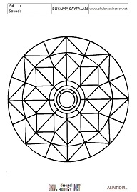 Mandala boyama sayfaları